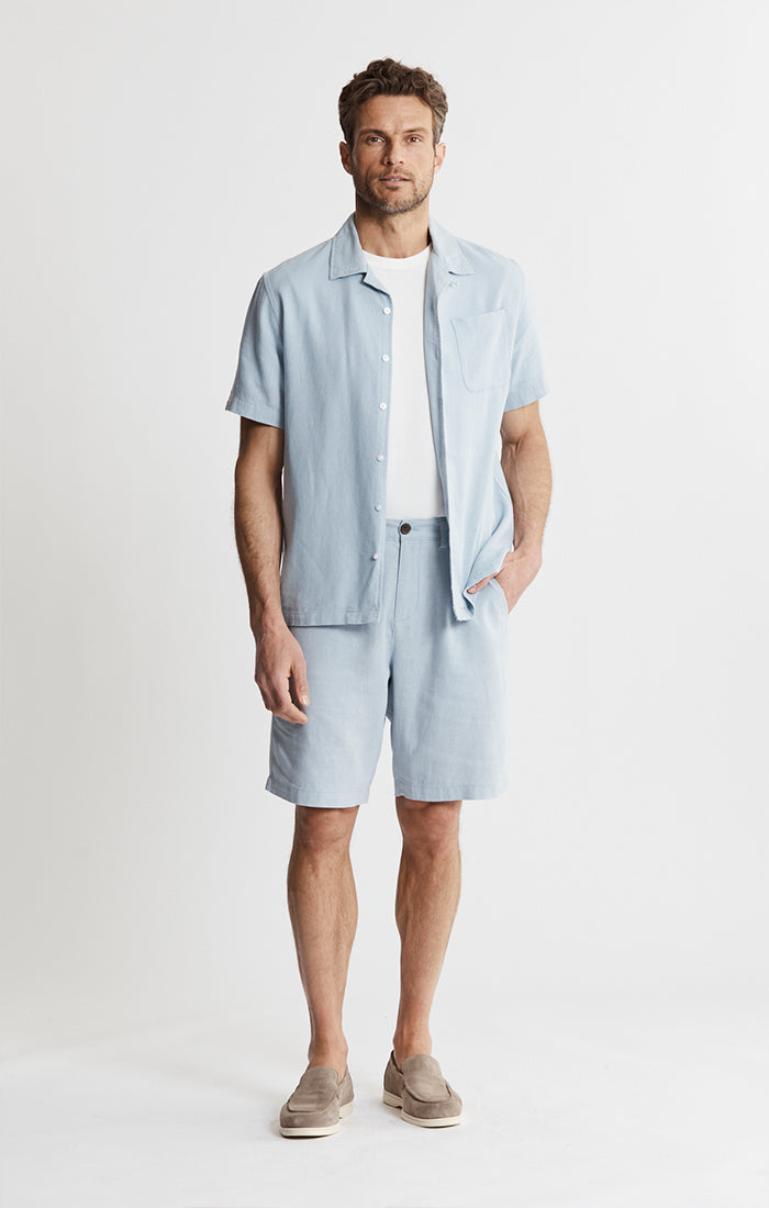 Linen Suffolk Short Sleeve Camp Shirt