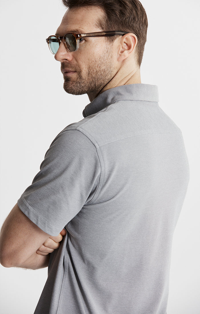 Knit Oxford Stretch Short Sleeve Shirt