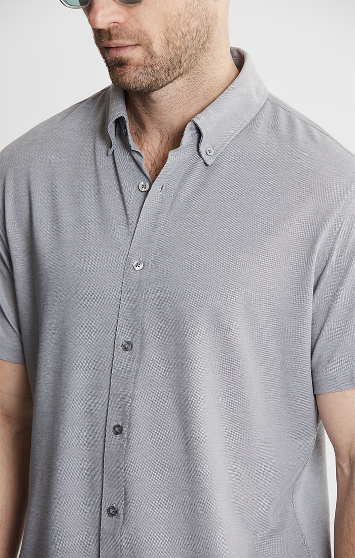 Knit Oxford Stretch Short Sleeve Shirt