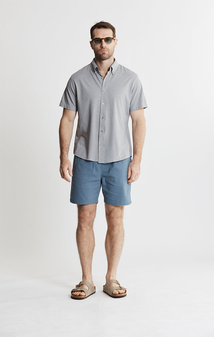 Knit Oxford Stretch Short Sleeve Shirt