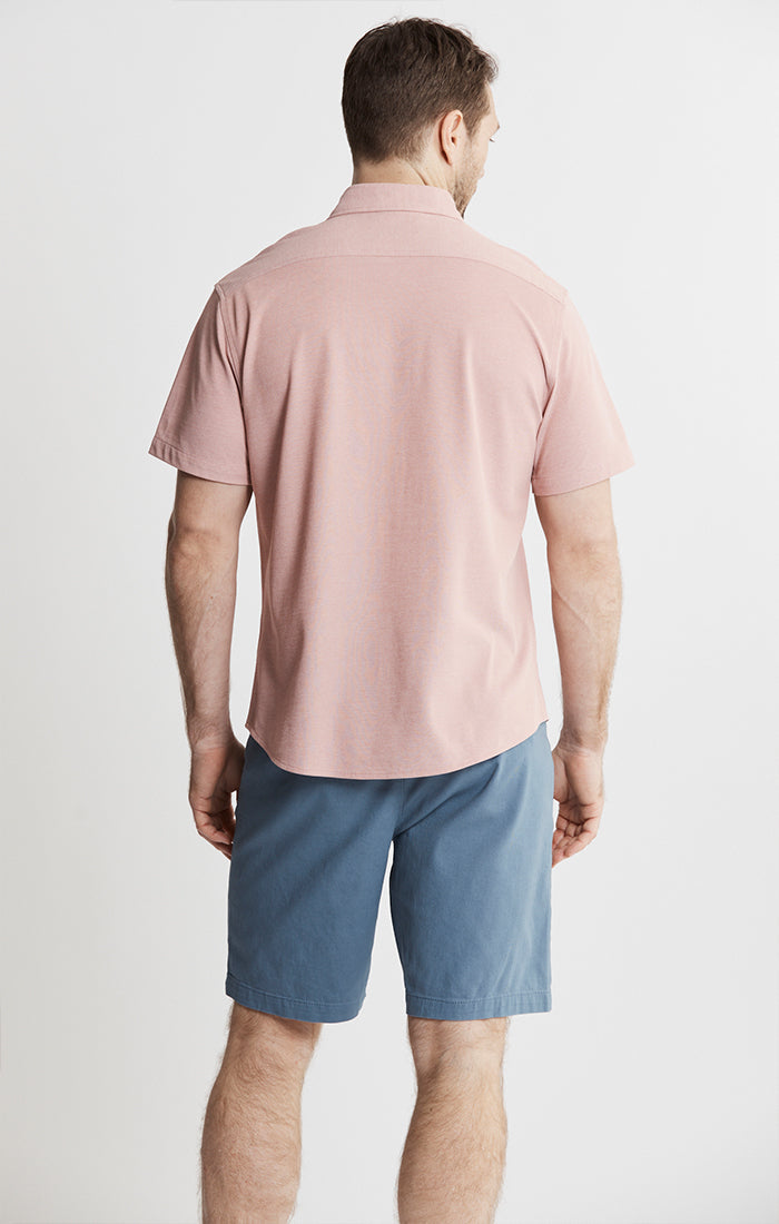 Knit Oxford Stretch Short Sleeve Shirt