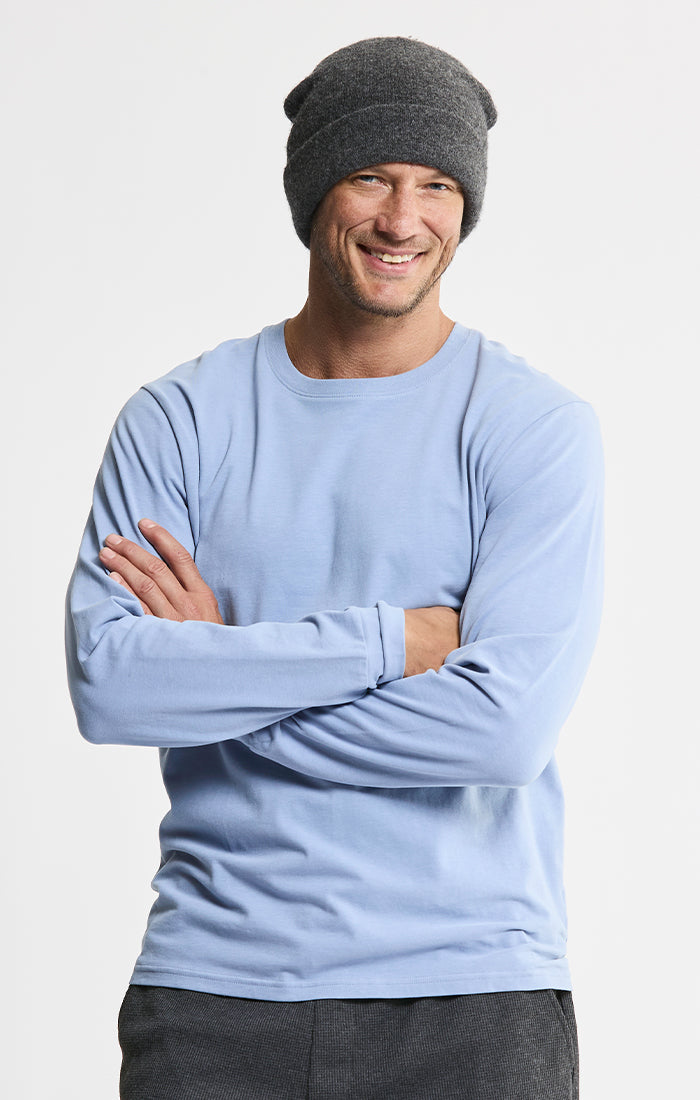 Bryant Long Sleeve Sueded Cotton Crewneck