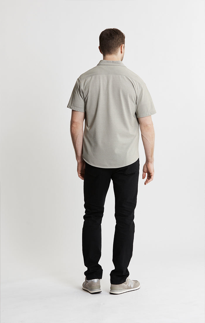 Knit Oxford Stretch Short Sleeve Shirt