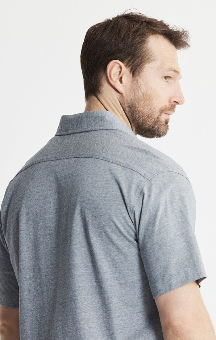 Knit Cotton Short Sleeve Shirt