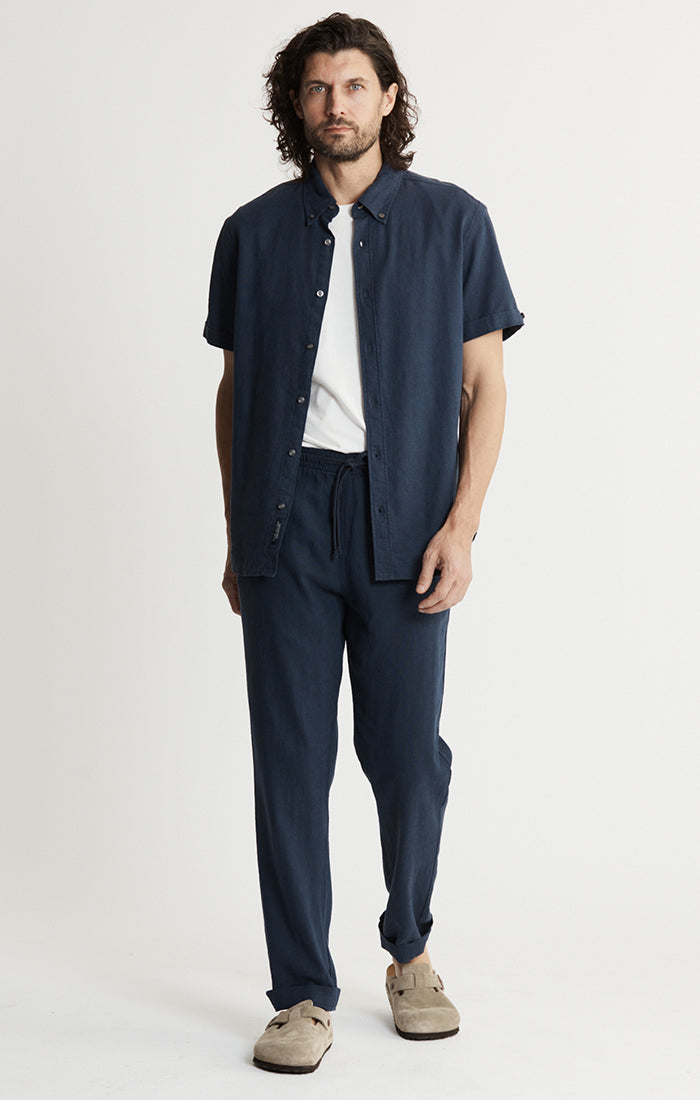 Noho Short Sleeve Linen Viscose Shirt