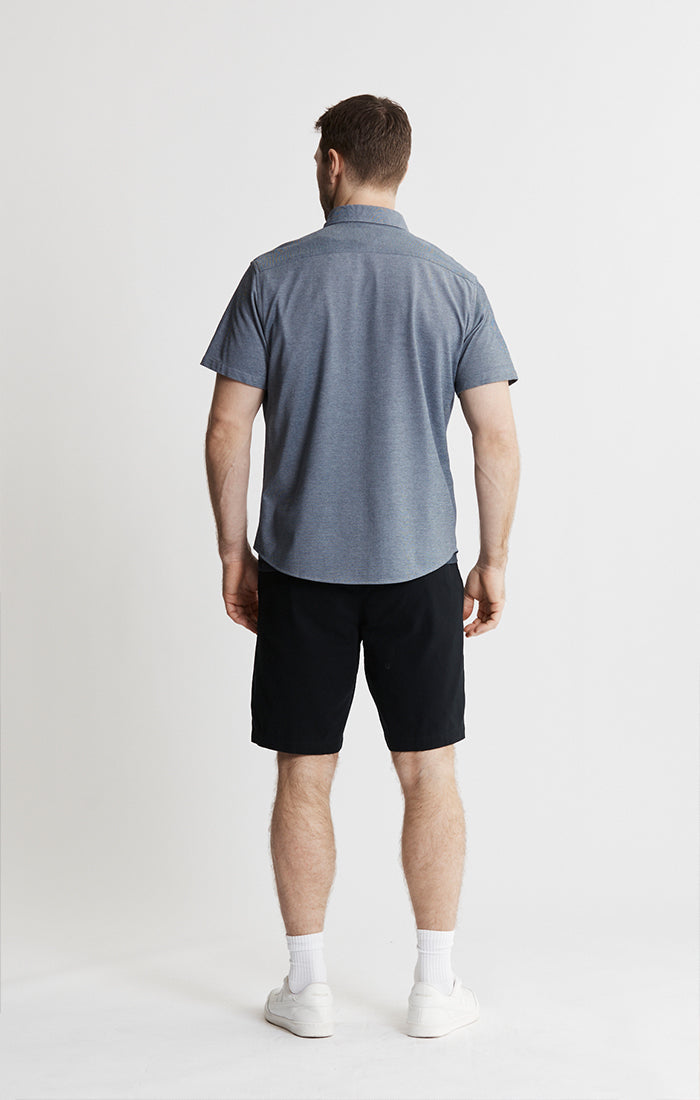 Knit Oxford Stretch Short Sleeve Shirt