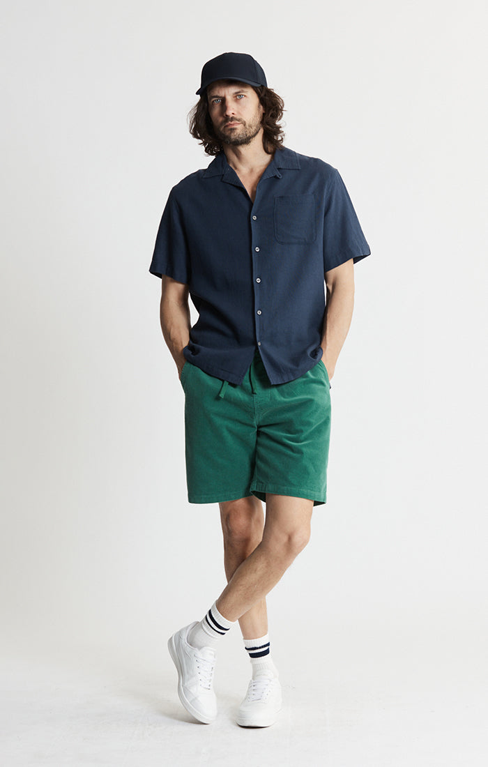 Linen Suffolk Short Sleeve Camp Shirt
