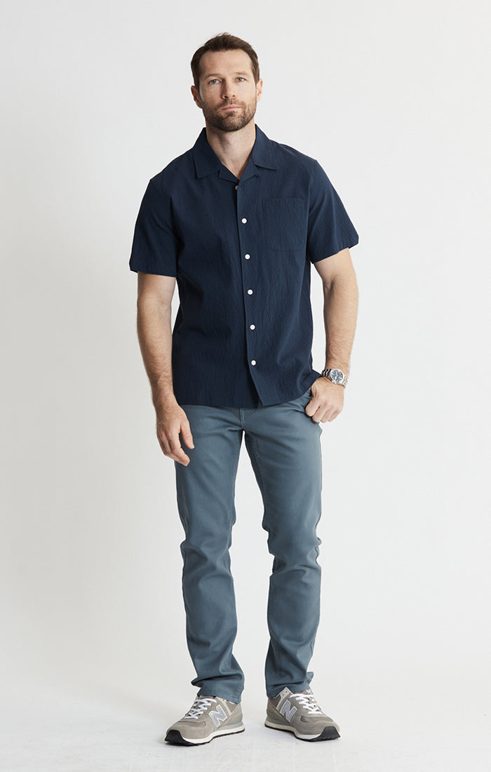 Seersucker Short Sleeve Camp Shirt