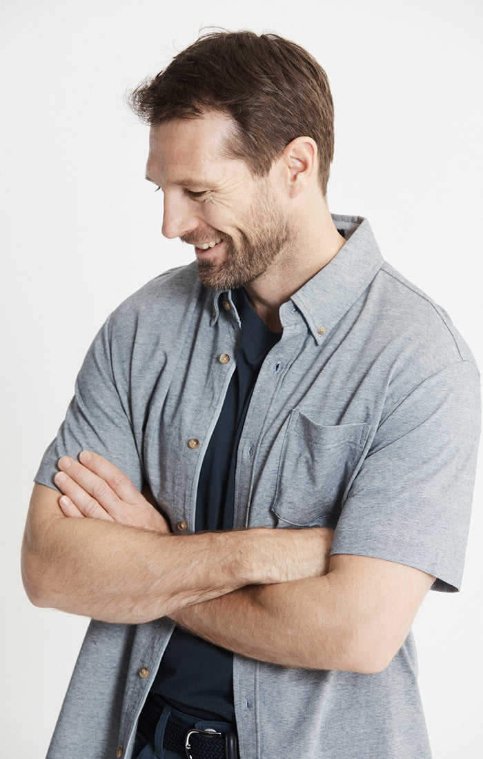 Knit Cotton Short Sleeve Shirt