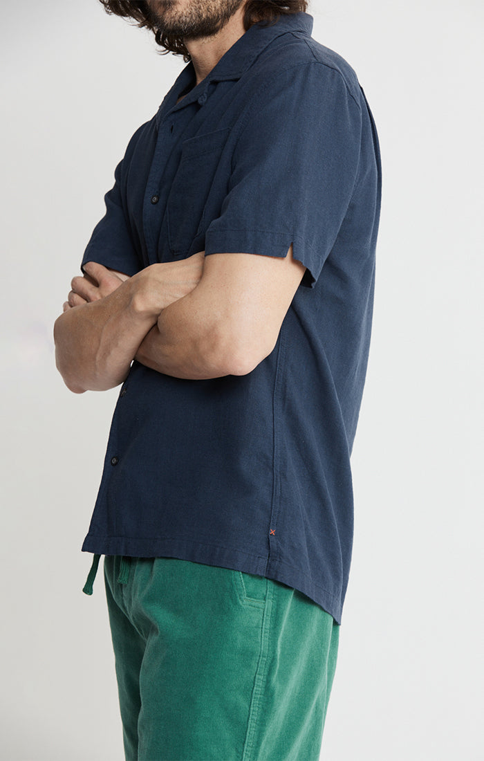 Linen Suffolk Short Sleeve Camp Shirt