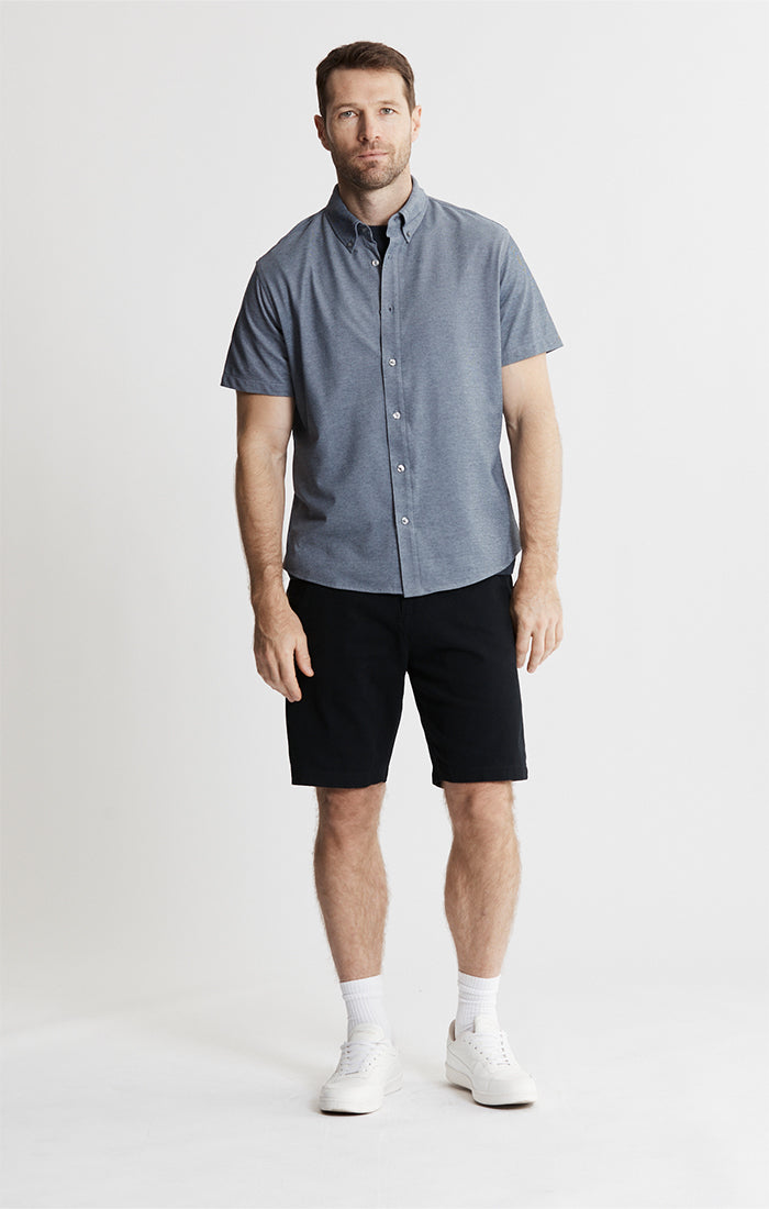 Knit Oxford Stretch Short Sleeve Shirt
