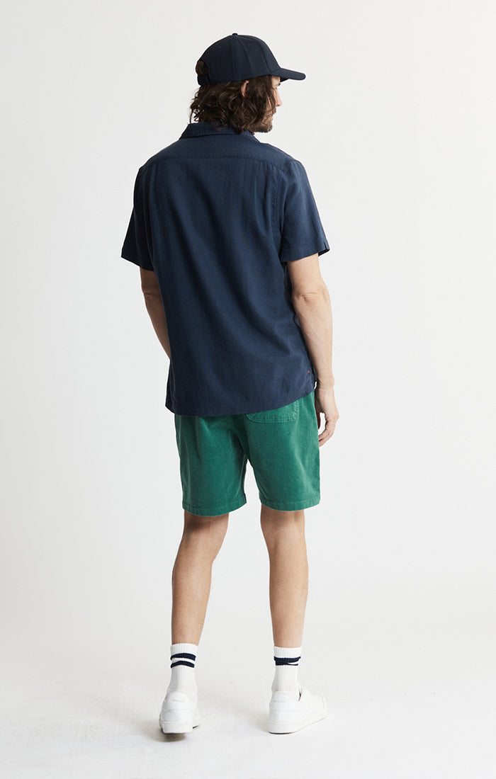 Linen Suffolk Short Sleeve Camp Shirt