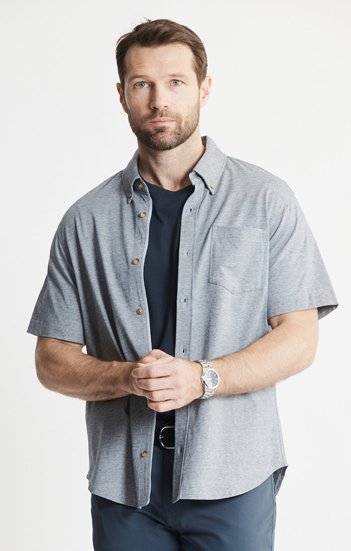 Knit Cotton Short Sleeve Shirt