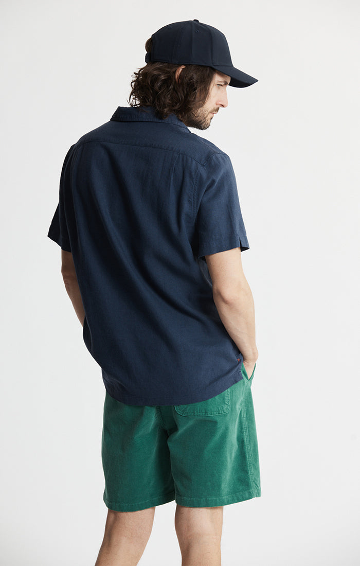 Linen Suffolk Short Sleeve Camp Shirt