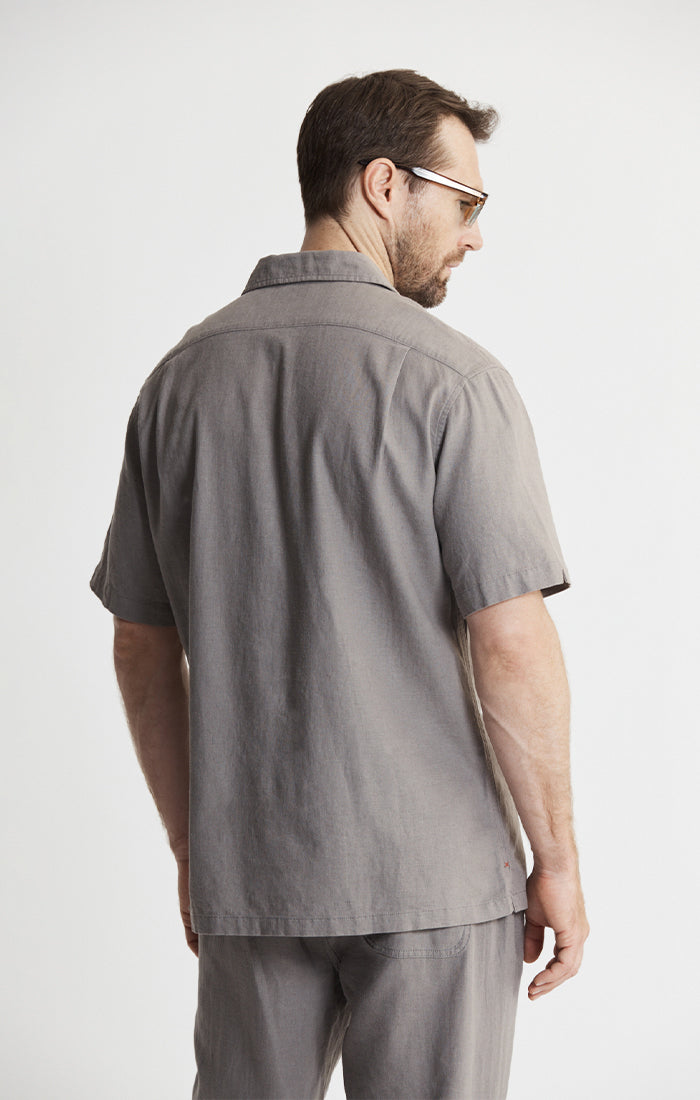 Linen Suffolk Short Sleeve Camp Shirt