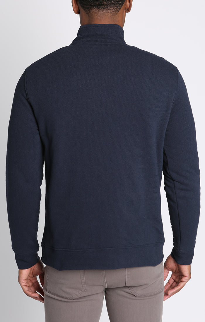 Recycled Jacquard Sherpa Lined Quarter Zip Pullover