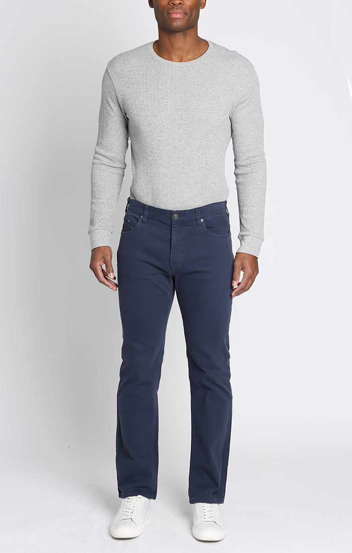 Straight Fit Stretch Bull Denim 5-Pocket Pants