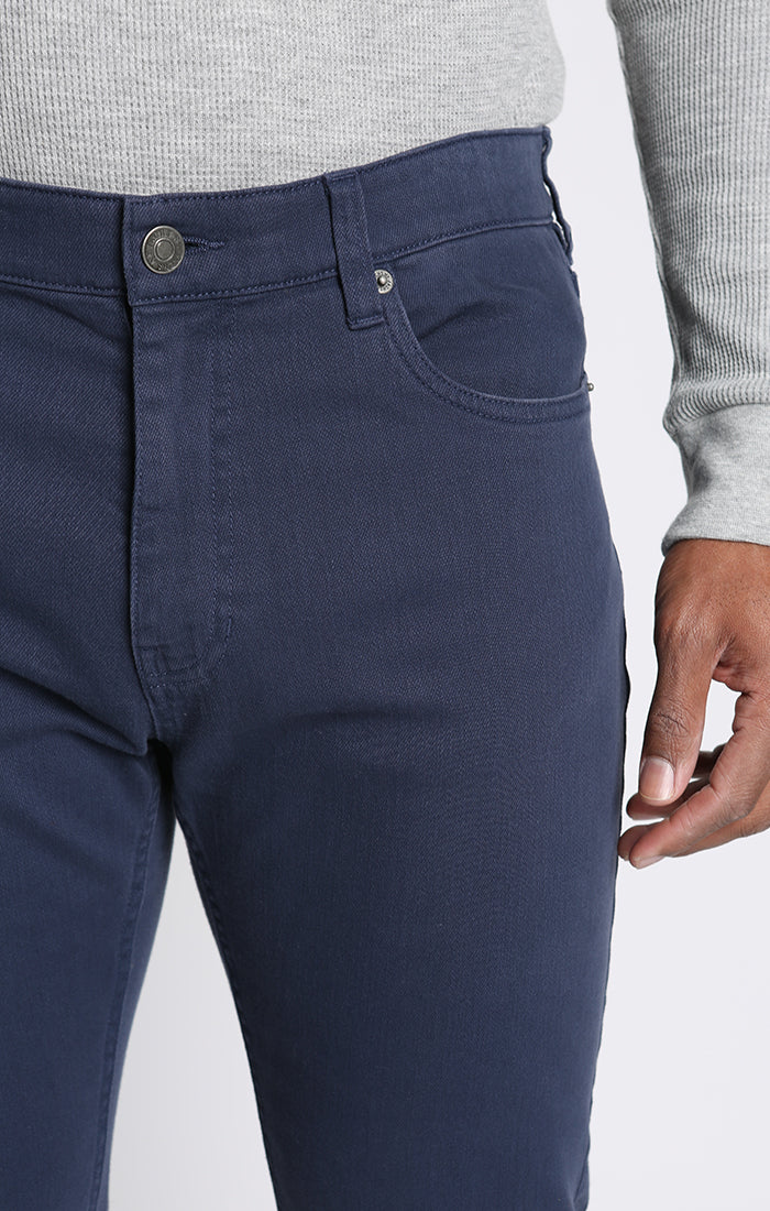 Straight Fit Stretch Bull Denim 5-Pocket Pants