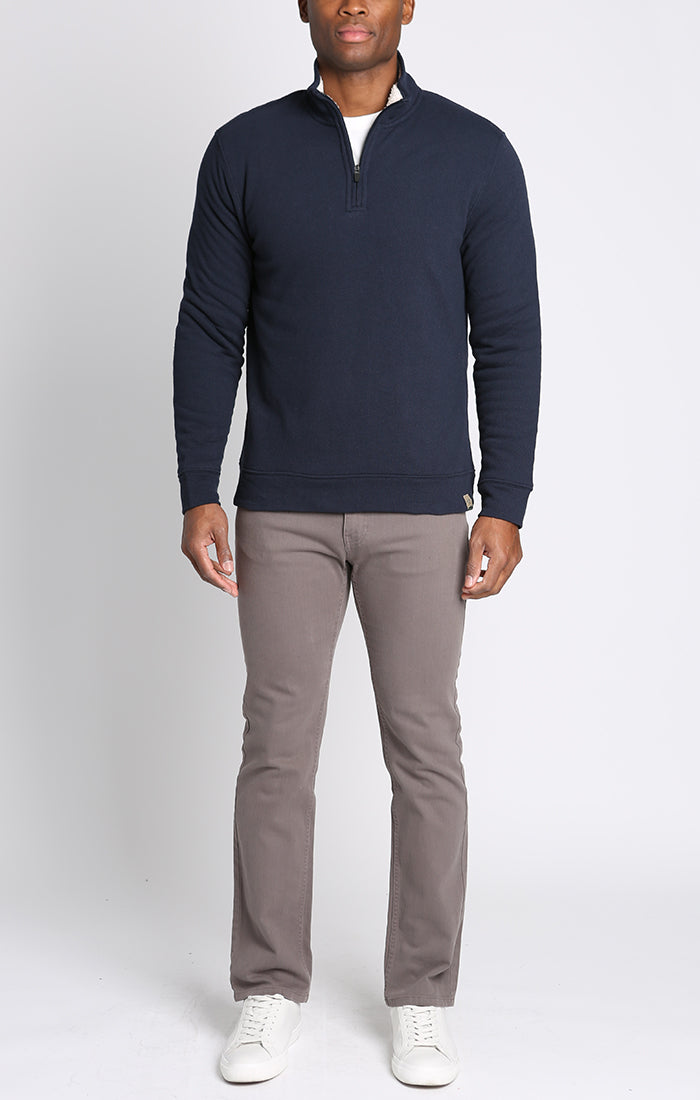 Recycled Jacquard Sherpa Lined Quarter Zip Pullover