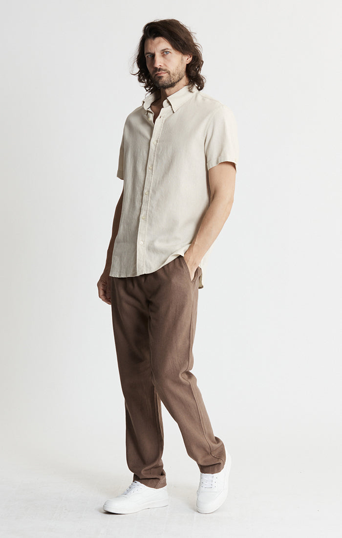 Noho Short Sleeve Linen Viscose Shirt