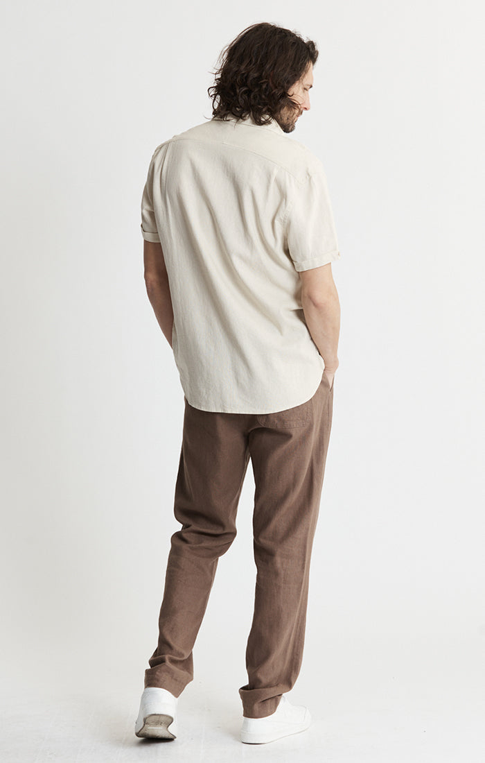 Noho Short Sleeve Linen Viscose Shirt