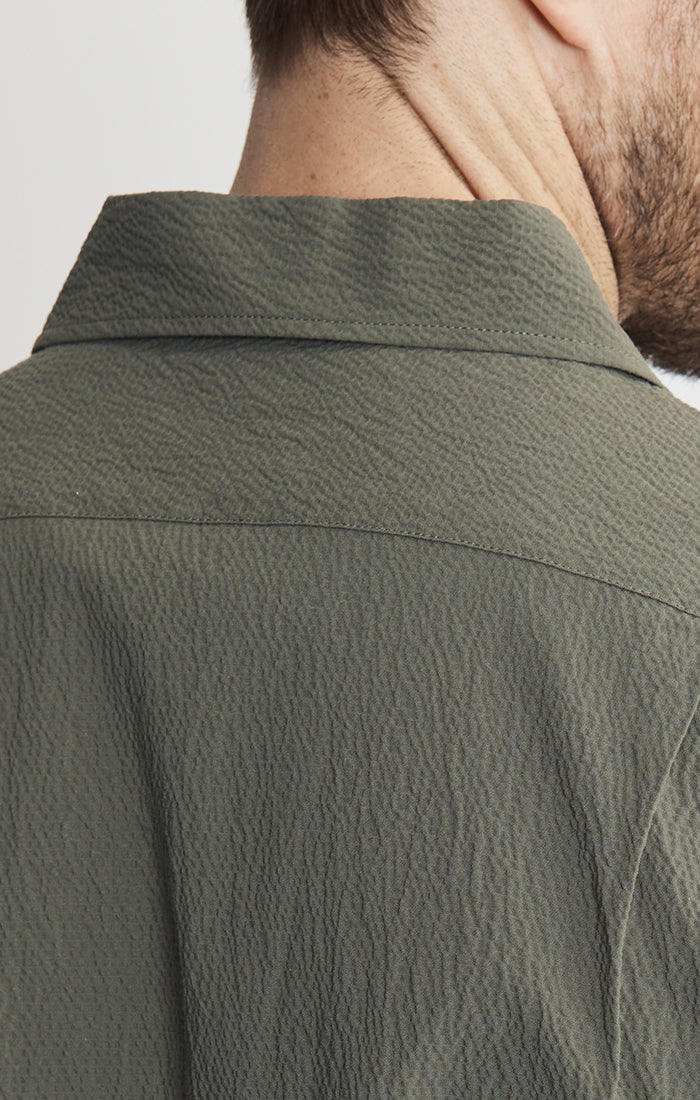 Seersucker Short Sleeve Camp Shirt