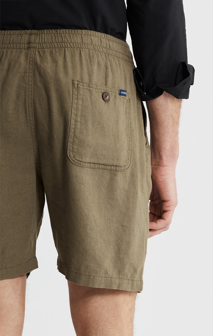 Linen Pull On Shorts