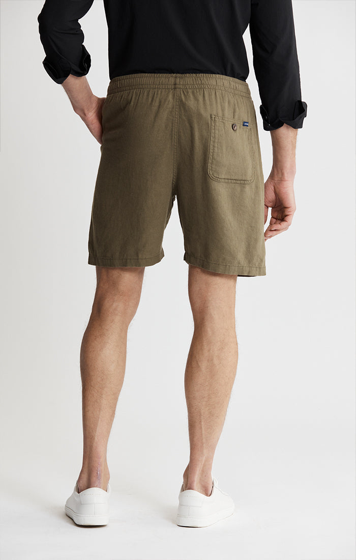 Linen Pull On Shorts