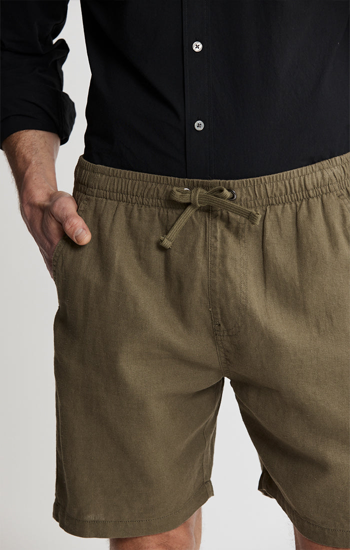Linen Pull On Shorts