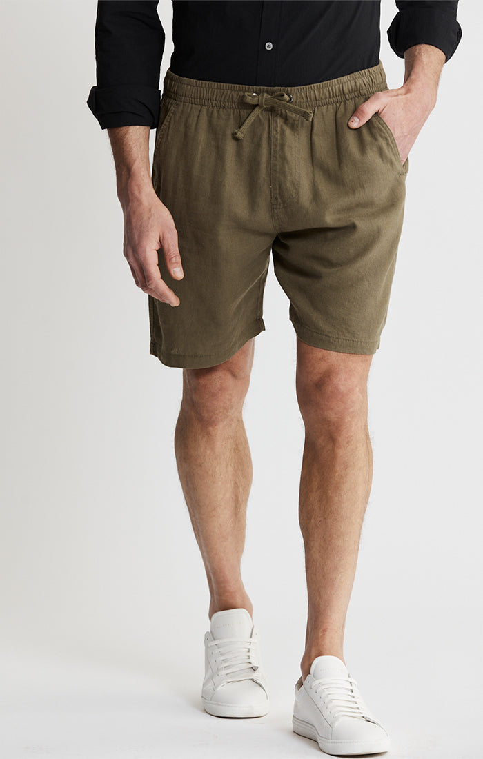 Linen Pull On Shorts