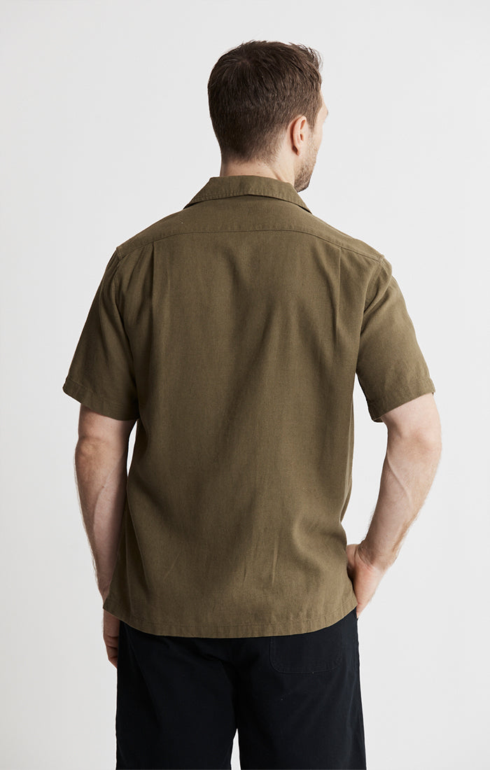 Linen Suffolk Short Sleeve Camp Shirt