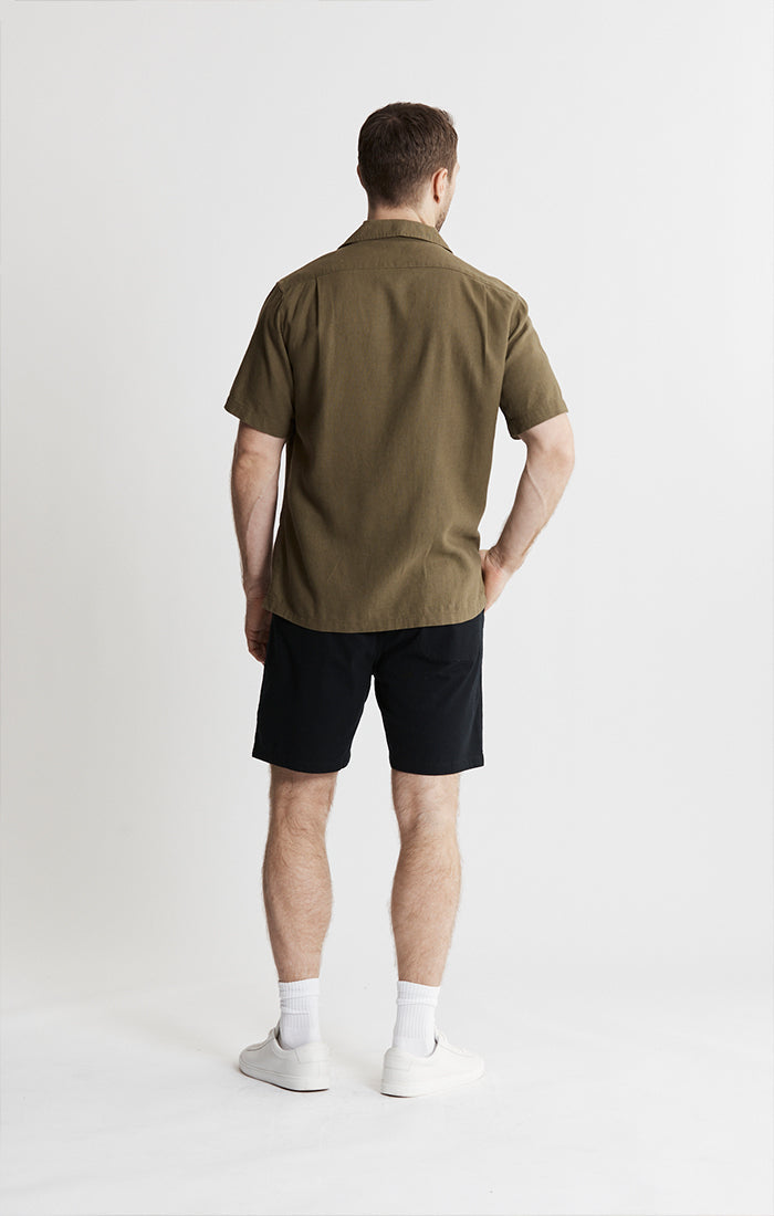 Linen Suffolk Short Sleeve Camp Shirt