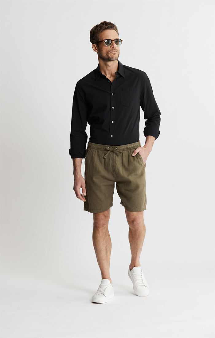 Linen Pull On Shorts