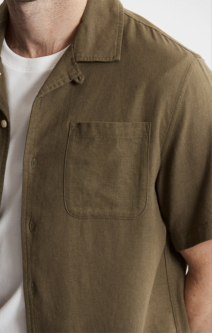Linen Suffolk Short Sleeve Camp Shirt