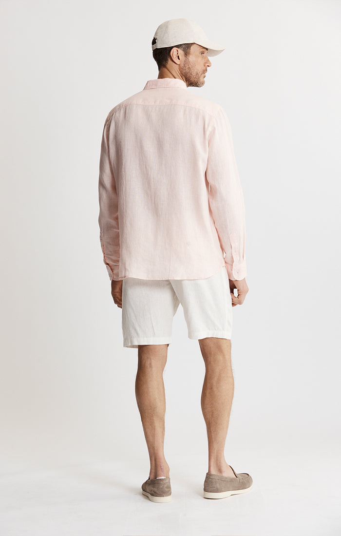 Linen Blend Button-Up Shirt