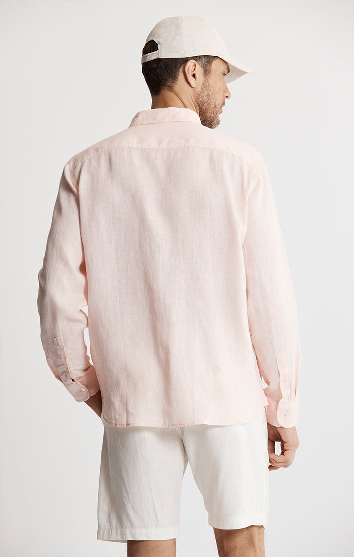 Linen Blend Button-Up Shirt