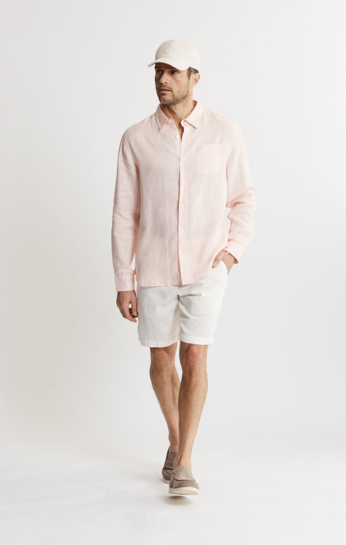 Linen Blend Button-Up Shirt