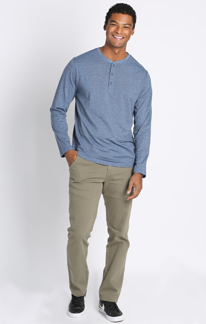Cotton Modal Blend Long Sleeve Henley