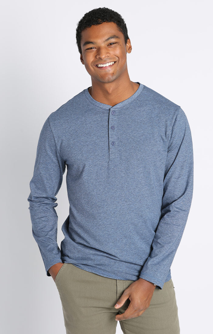 Cotton Modal Blend Long Sleeve Henley