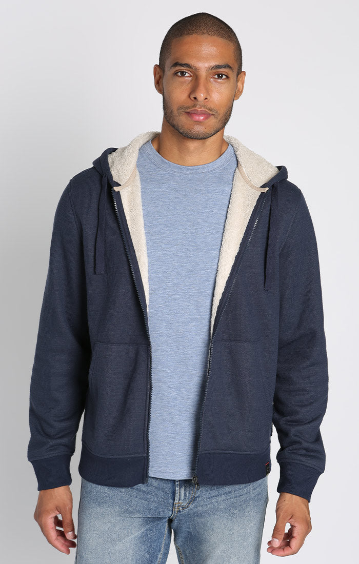 Sherpa Lined Waffle Hoodie