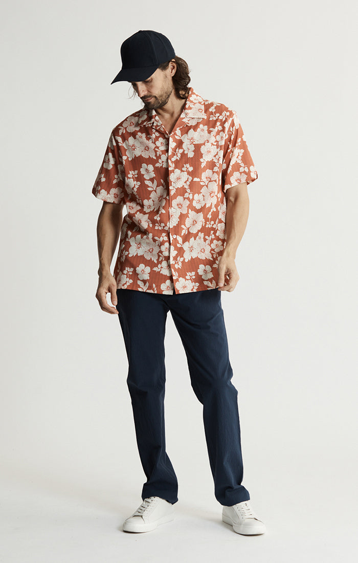 Lyocell Twill Short Sleeve Camp Shirt