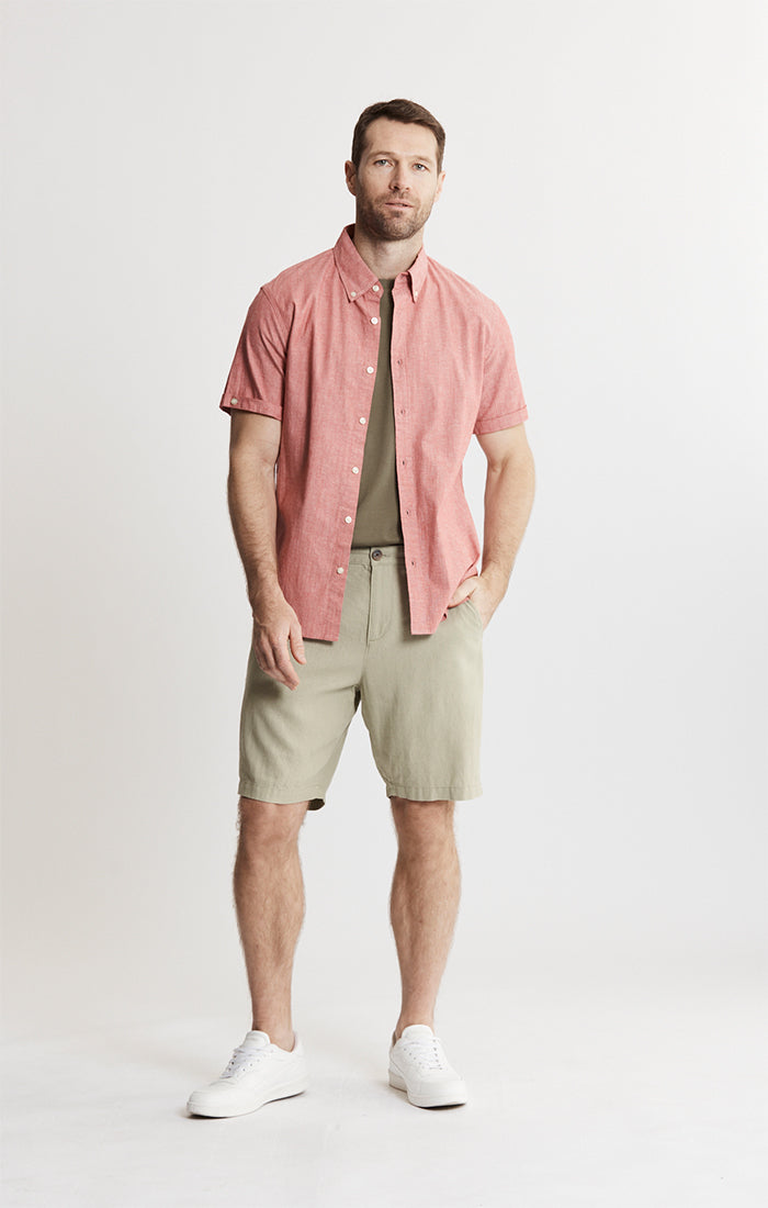 Short Sleeve Chambray Shirt