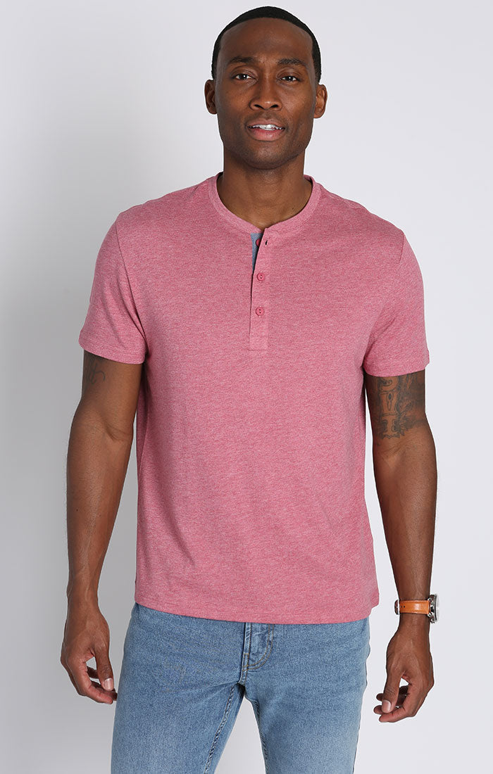 Cotton Modal Short Sleeve Henley