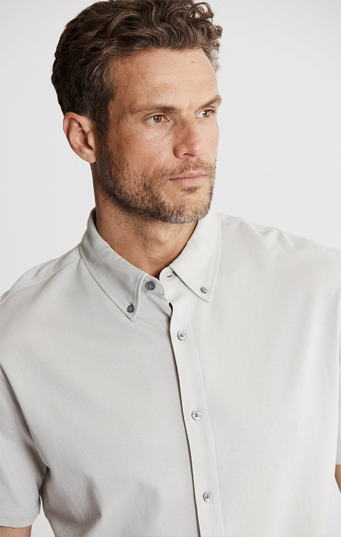 Knit Oxford Stretch Short Sleeve Shirt