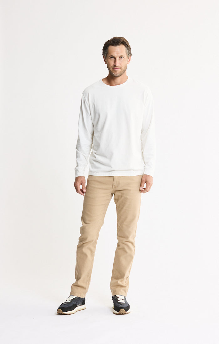 Bryant Long Sleeve Sueded Cotton Crewneck