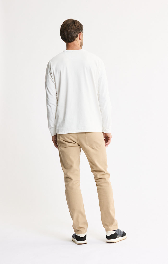 Bryant Long Sleeve Sueded Cotton Crewneck