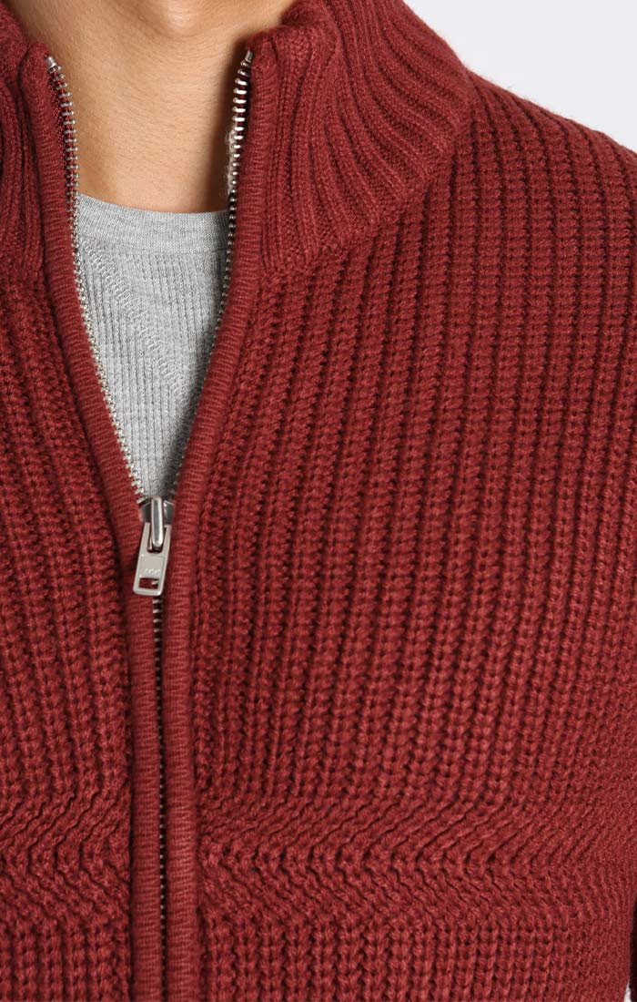 Full Zip Mockneck Sweater