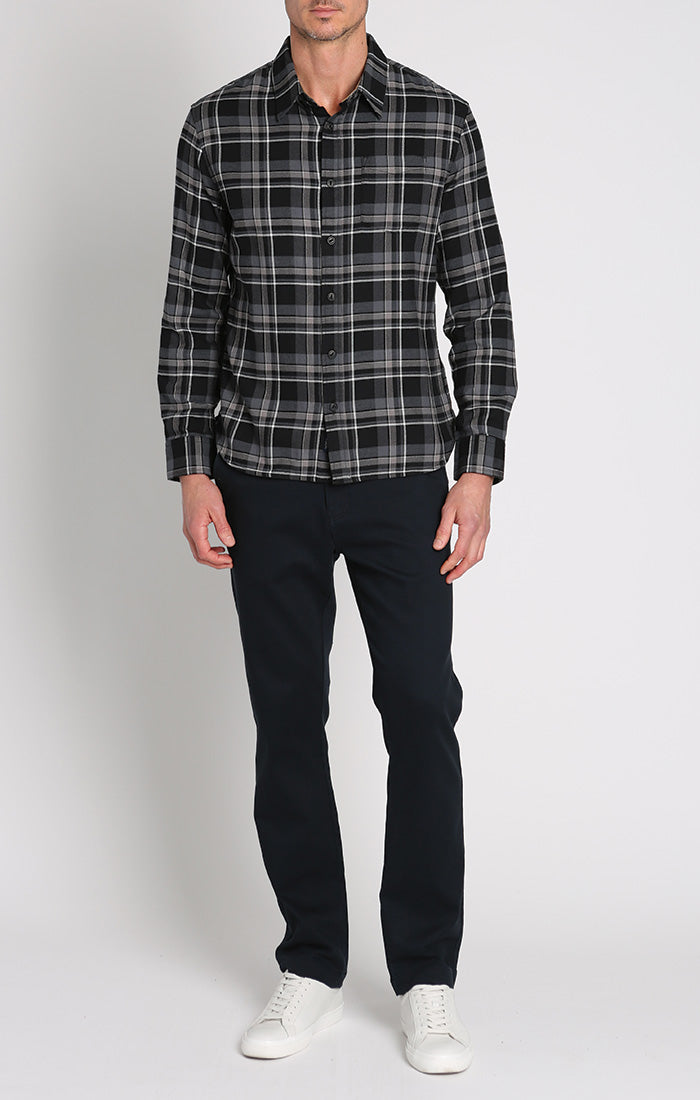 Manor 6oz Stretch One Pocket Flannel Shirt