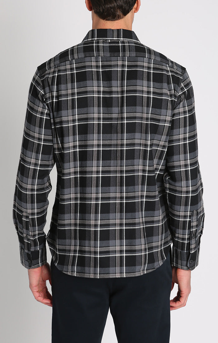 Manor 6oz Stretch One Pocket Flannel Shirt