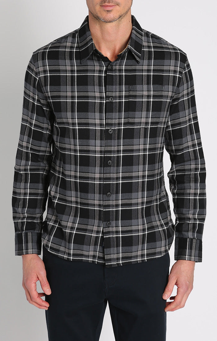 Manor 6oz Stretch One Pocket Flannel Shirt